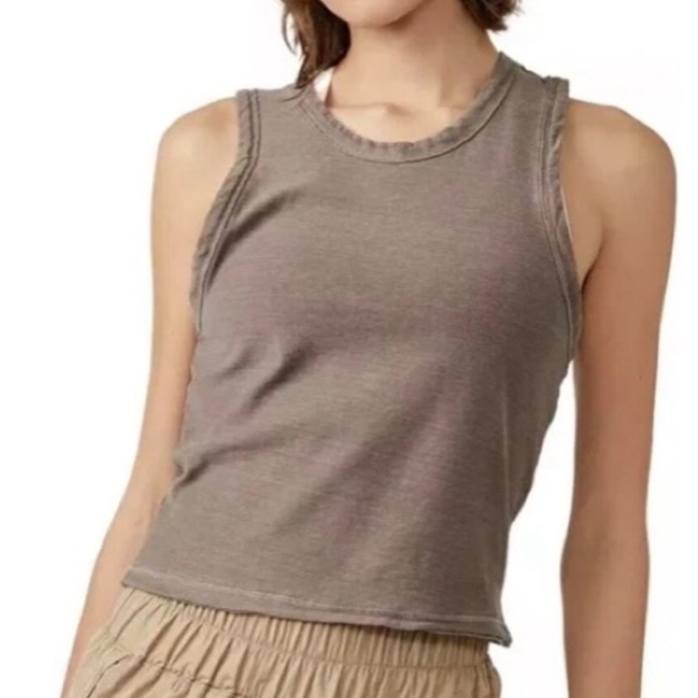 FP Movement Free People Back to Basics Tank Charcoal Brown Small NWT